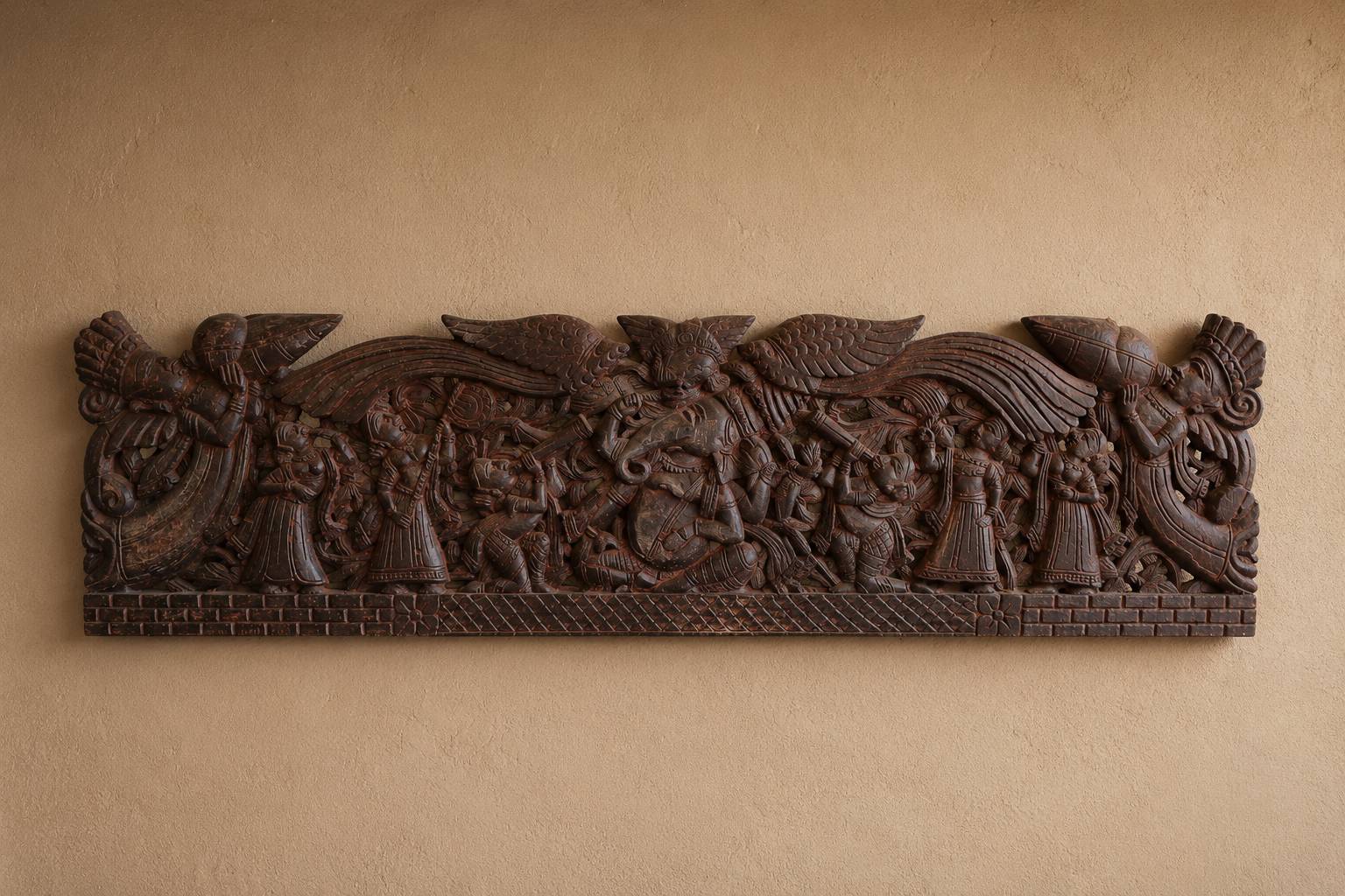 madera · ganesha panel tallado a mano madera · ganesha panel tallado a mano