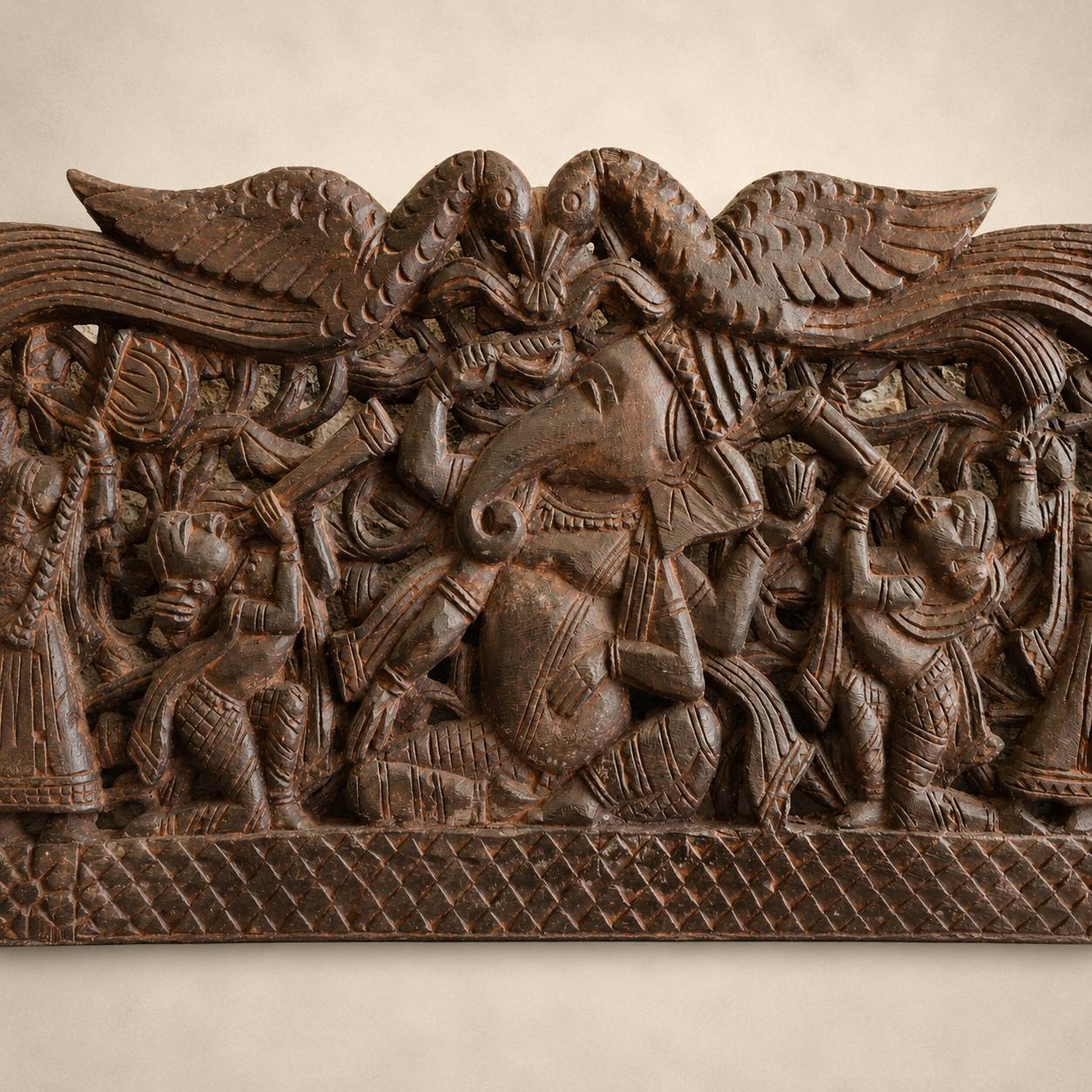 madera · ganesha panel tallado a mano madera · ganesha panel tallado a mano